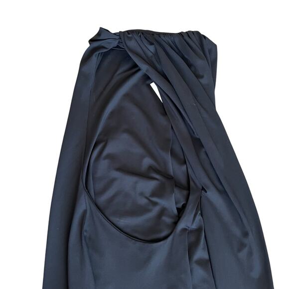 Mondepars Women’s Sleeveless Open Back Navy Train Bodycon Gown Maxi Dress Sz 36 - Picture 8 of 12